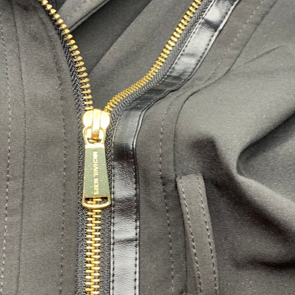 Michael Kors Womens Black Asymmetric Zip Front Jacket/Coat Military Style Size M - Picture 7 of 11